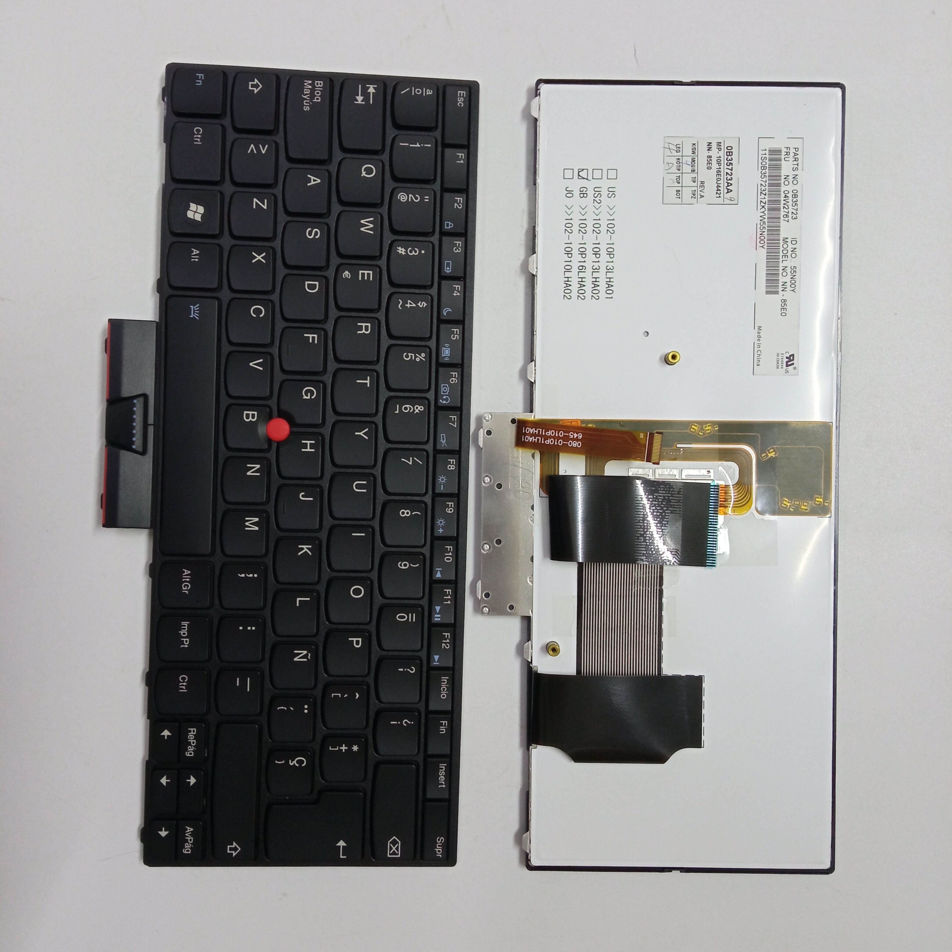 Picture of New Replacement Laptop Keyboard For IBM X1C 2012 BLACK FRAME BLACK With Point Backlit Sp Layout